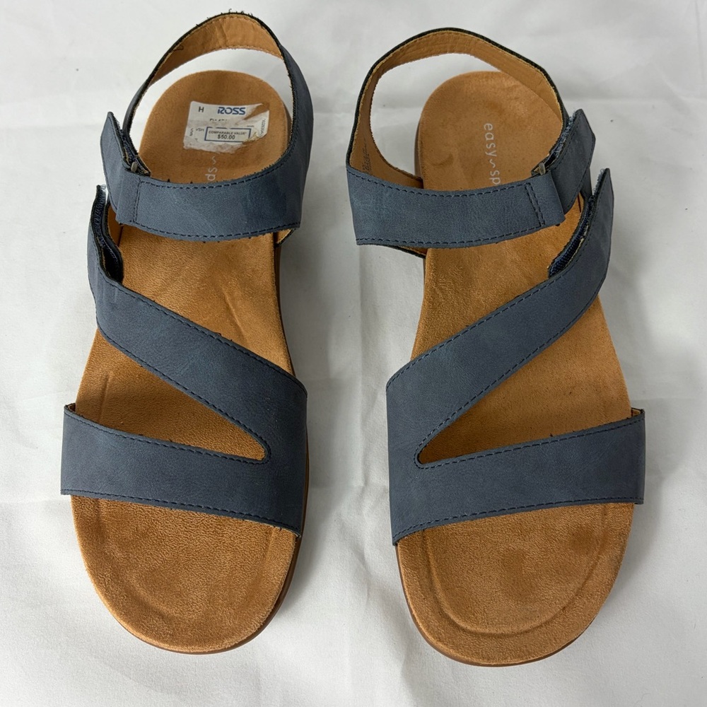Easy Spirit Womens Open Toe Blue Casual Strappy Sandals, SZ 9.5 W